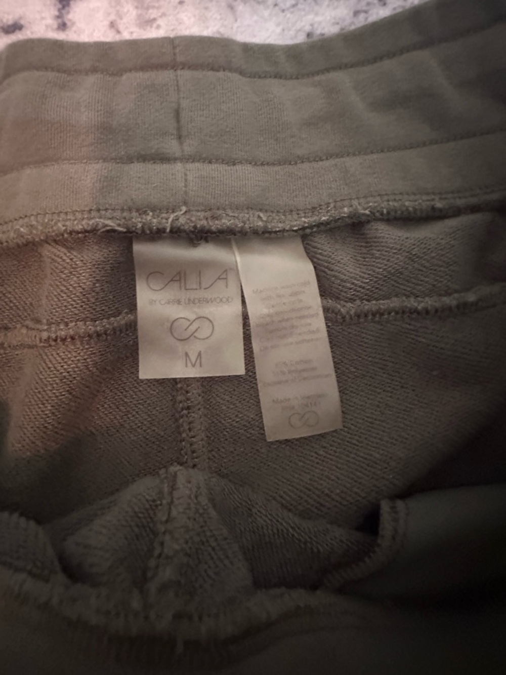 CALIA by Carrie Underwood Olive Green Drawstring Joggers - Picture 3 of 5